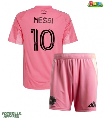 Inter Miami Lionel Messi #10 Hemmaställ Barn 2025-26 Kortärmad (+ Korta byxor)
